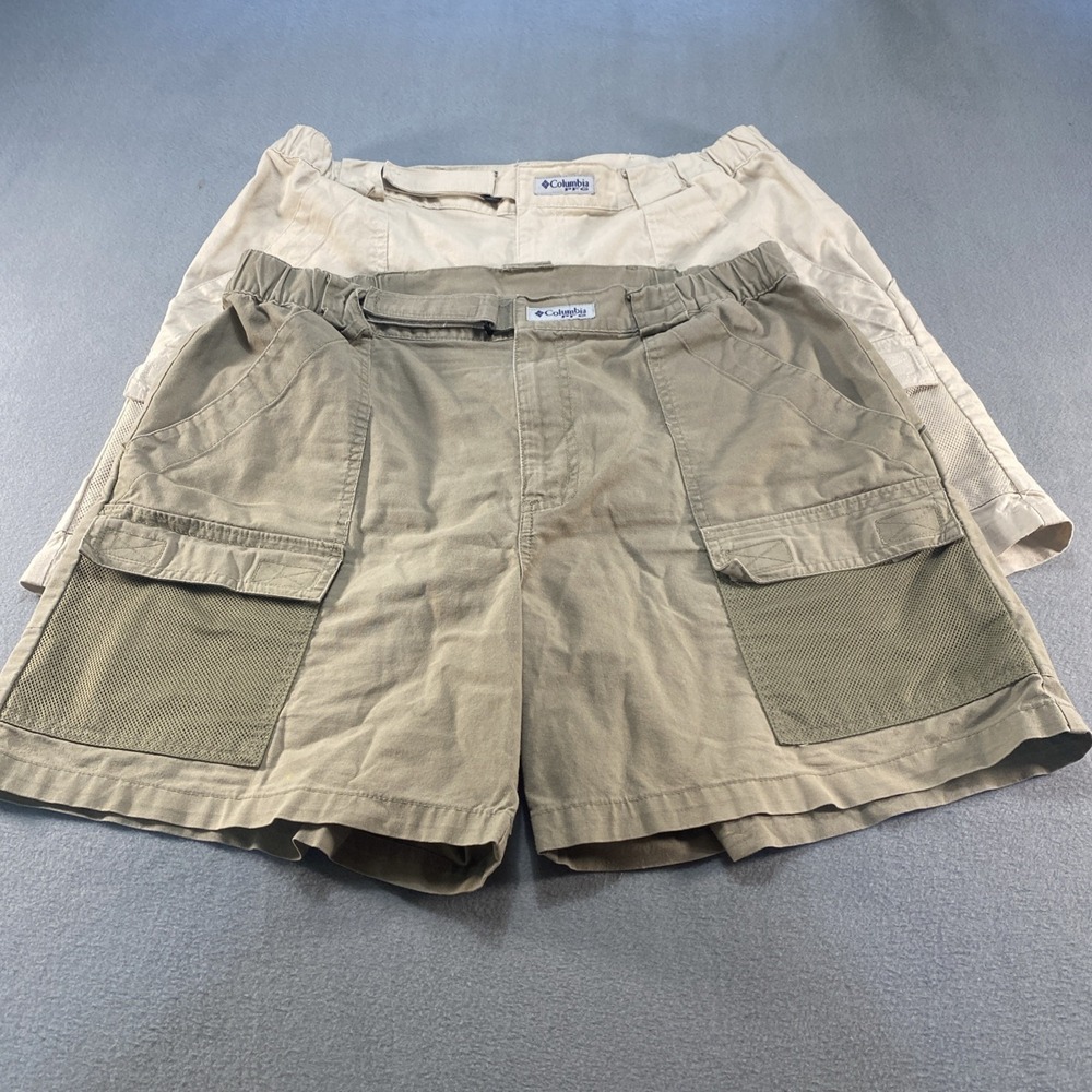 Columbia PFG Mens Shorts Lot Olive Green & Khaki Large Gorpcore Outdoor